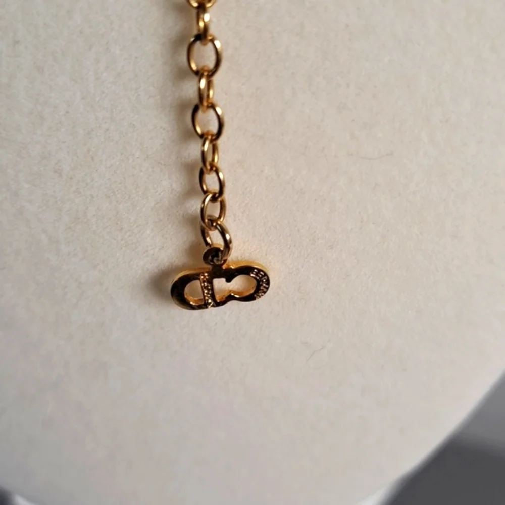 Christian Dior Gold Necklace Authentic